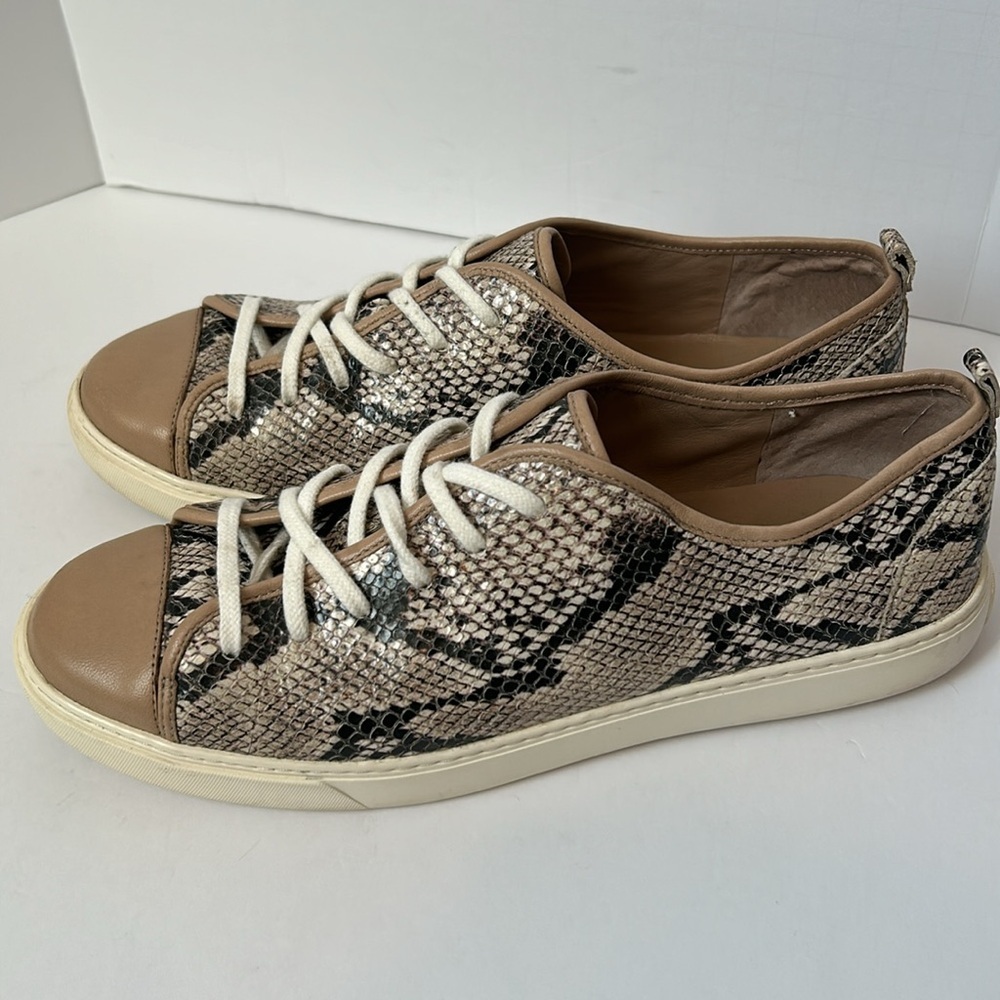 Cole Haan Hendrix Snake Print Laceup Sneakers Leather Animal Print Size 8 - Picture 5 of 13